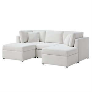 Comfort Pointe Chander 5-PC XL Ivory Performance Fabric Chofa