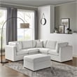 Comfort Pointe Chandler 6-PC Ivory Performance Fabric Sectional