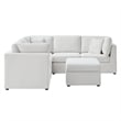 Comfort Pointe Chandler 6-PC Ivory Performance Fabric Sectional