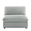 Comfort Pointe Julia Armless Accent Chair in Plush Gray Cord-like  Fabric