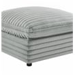 Comfort Pointe Julia 40 in. Square Ottoman in Plush Gray Cord-like Fabric