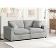Comfort Pointe Julia 2-piece Sofa in Plush Gray Cord-like Fabric