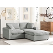 Comfort Pointe Julia 3-piece Chofa in Plush Gray Cord-like Fabric