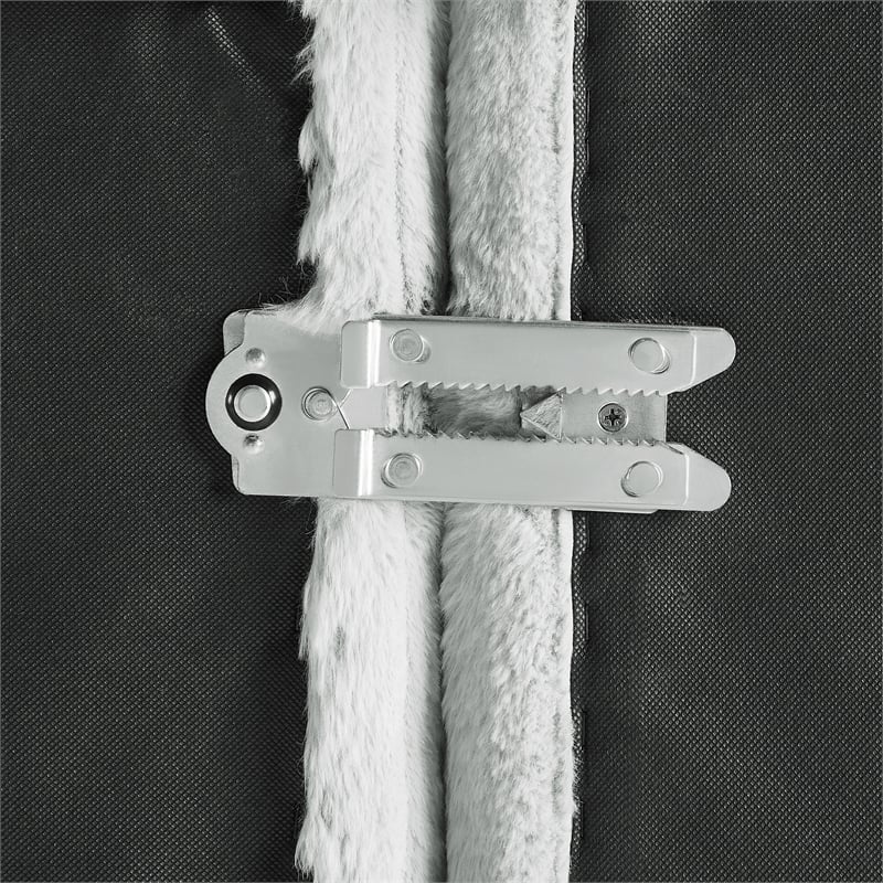 Comfort Pointe Julia 5-piece Sectional in Plush Gray Cord-like Fabric