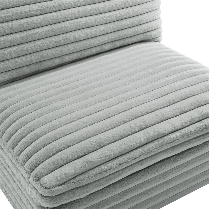 Comfort Pointe Julia 6-piece Sectional in Plush Gray Cord-like Fabric