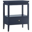 Comfort Pointe Opava Midnight Blue Wood 1-drawer Nightstand with Floating Top