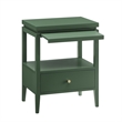 Comfort Pointe Opava Vintage Green Wood 1-drawer Nightstand with Floating Top