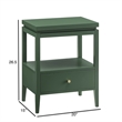 Comfort Pointe Opava Vintage Green Wood 1-drawer Nightstand with Floating Top