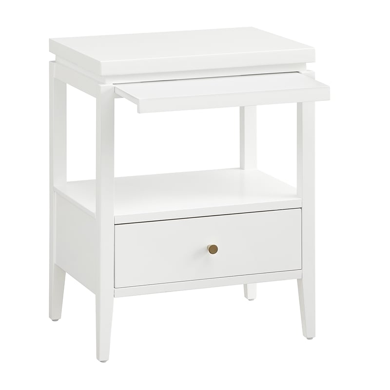 Comfort Pointe Opava White Wood 1-drawer Nightstand with Floating Style Top