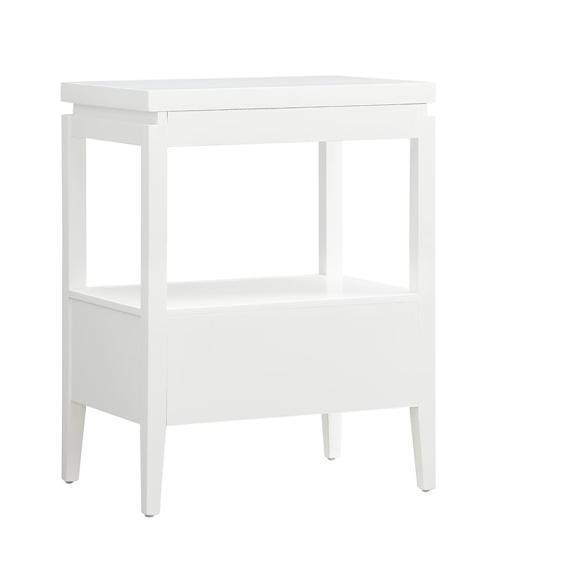 Comfort Pointe Opava White Wood 1-drawer Nightstand with Floating Style Top