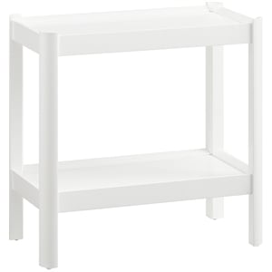 Comfort Pointe Yukon White Wood Tray-Top Farmhouse Style Accent Table