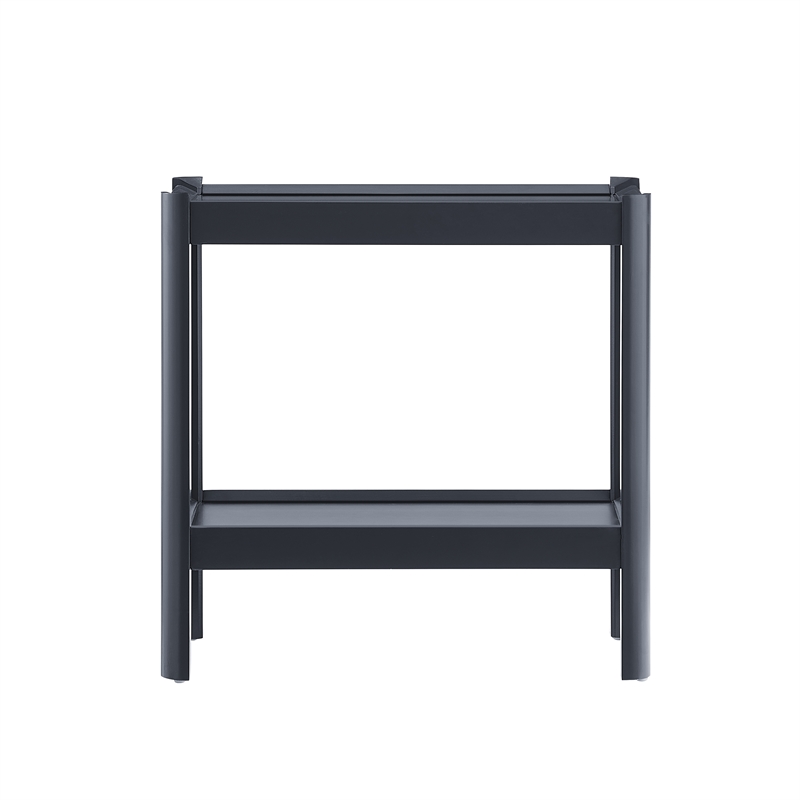 Comfort Pointe Yukon Matte Black Wood Farmhouse Style Accent Table