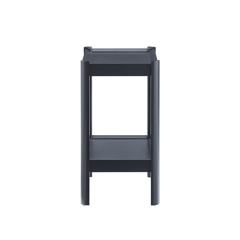Comfort Pointe Yukon Matte Black Wood Farmhouse Style Accent Table
