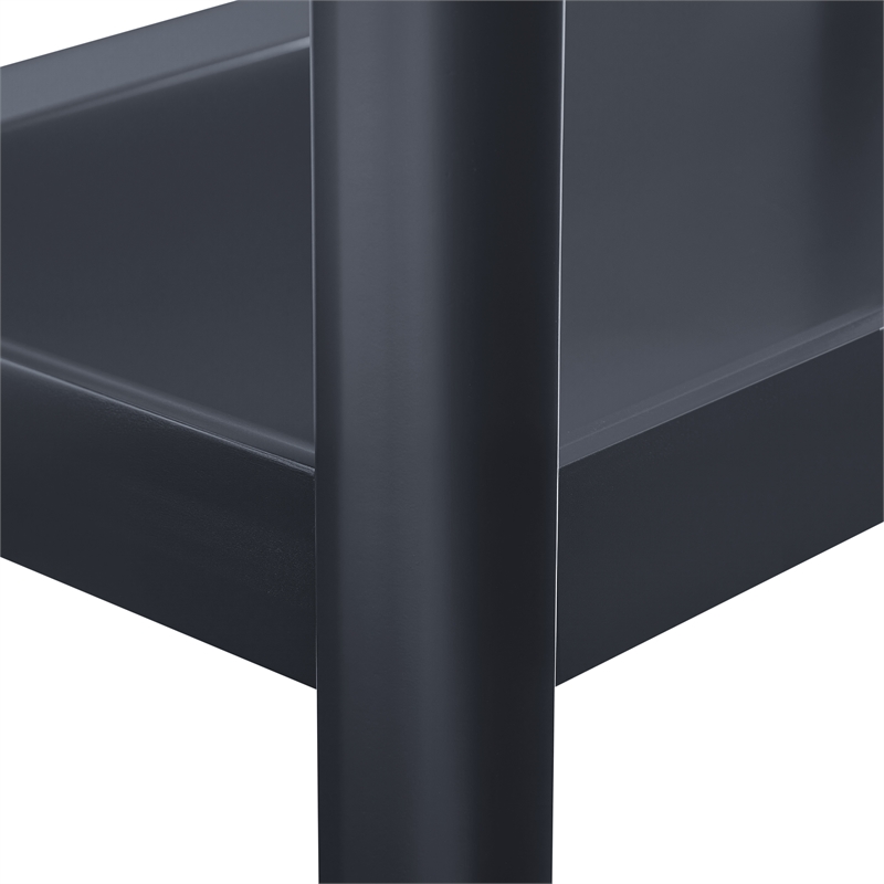 Comfort Pointe Yukon Matte Black Wood Farmhouse Style Accent Table