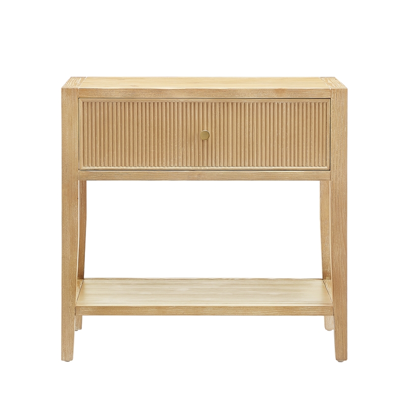 Comfort Pointe Flores Natural Finished Wood 1-drawer Nightstand