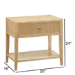 Comfort Pointe Flores Natural Finished Wood 1-drawer Nightstand