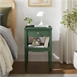Comfort Pointe Finchley Vintage Green Wood 1-drawer Nightstand with Shelf