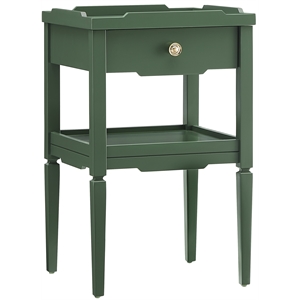 Comfort Pointe Finchley Vintage Green Wood 1-drawer Nightstand with Shelf