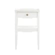 Comfort Pointe Finchley White Wood 1-drawer Nightstand with Shelf