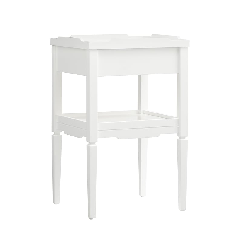 Comfort Pointe Finchley White Wood 1-drawer Nightstand with Shelf