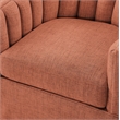 Comfort Pointe Sanibel Coral Polyester Fabric Skirted Swivel Accent Chair