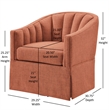 Comfort Pointe Sanibel Coral Polyester Fabric Skirted Swivel Accent Chair
