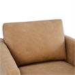 Comfort Pointe Tybee Honey Brown Faux Leather Modern Style Arm Chair