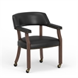 Georgio Dining and Poker Foldable 5-piece Set with Black Faux Leather Insert