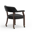 Georgio Dining and Poker Foldable 5-piece Set with Black Faux Leather Insert