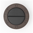 Georgio Dining and Poker Table in Walnut Wood Finish with Black Faux Leather