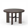 Georgio Dining and Poker Table in Walnut Wood Finish with Black Faux Leather