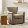 Comfort Pointe Winton Willow Taupe Faux Leather Swivel Accent Chair