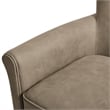 Comfort Pointe Winton Willow Taupe Faux Leather Swivel Accent Chair