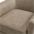 Comfort Pointe Winton Willow Taupe Faux Leather Swivel Accent Chair