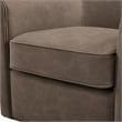 Comfort Pointe Winton Espresso Faux Leather Swivel Accent Chair