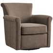 Comfort Pointe Winton Espresso Faux Leather Swivel Accent Chair