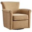 Comfort Pointe Winton Honey Brown Faux Leather Swivel Accent Chair