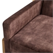 Comfort Pointe Macon Wood Arm Espresso Fabric Tufted Back Accent Chair