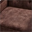Comfort Pointe Macon Wood Arm Espresso Fabric Tufted Back Accent Chair