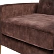 Comfort Pointe Macon Wood Arm Espresso Fabric Tufted Back Accent Chair