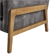 Comfort Pointe Macon Wood Arm Charcoal Fabric Tufted Back Accent Chair