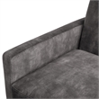 Comfort Pointe Macon Wood Arm Charcoal Fabric Tufted Back Accent Chair