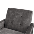 Comfort Pointe Macon Wood Arm Charcoal Fabric Tufted Back Accent Chair