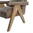 Comfort Pointe Navassa Modern Espresso Faux Leather Upholstered Arm Chair