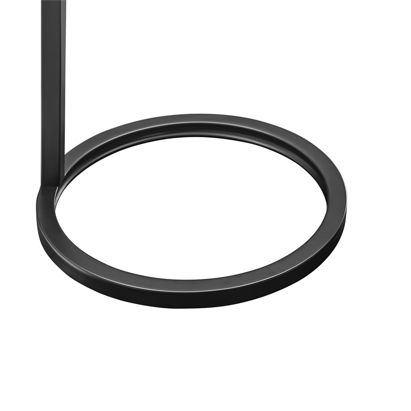 Comfort Pointe Chalmay Round Bronze Metal Accent Table with White Marble Top