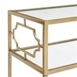 Comfort Pointe Gretna Rectangular Antique Gold Metal and Glass Accent Table