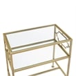 Comfort Pointe Gretna Rectangular Antique Gold Metal and Glass Accent Table