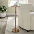 Comfort Pointe Meraux Antique Brass Metal Adjustable Height Accent Table