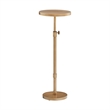 Comfort Pointe Meraux Antique Brass Metal Adjustable Height Accent Table