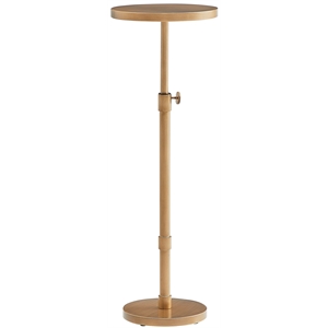 Comfort Pointe Meraux Antique Brass Metal Adjustable Height Accent Table